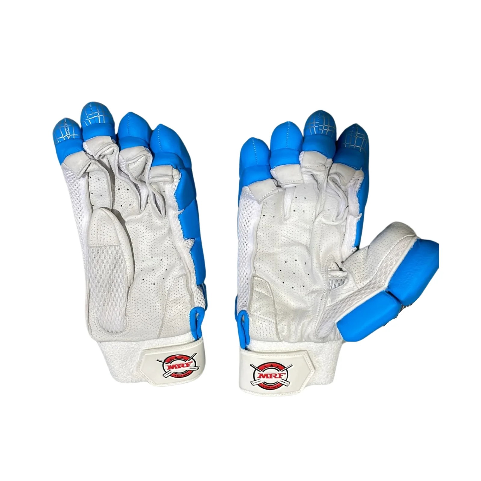 MRF Genius 360 Batting Gloves - Adult Sky Blue - Image 2