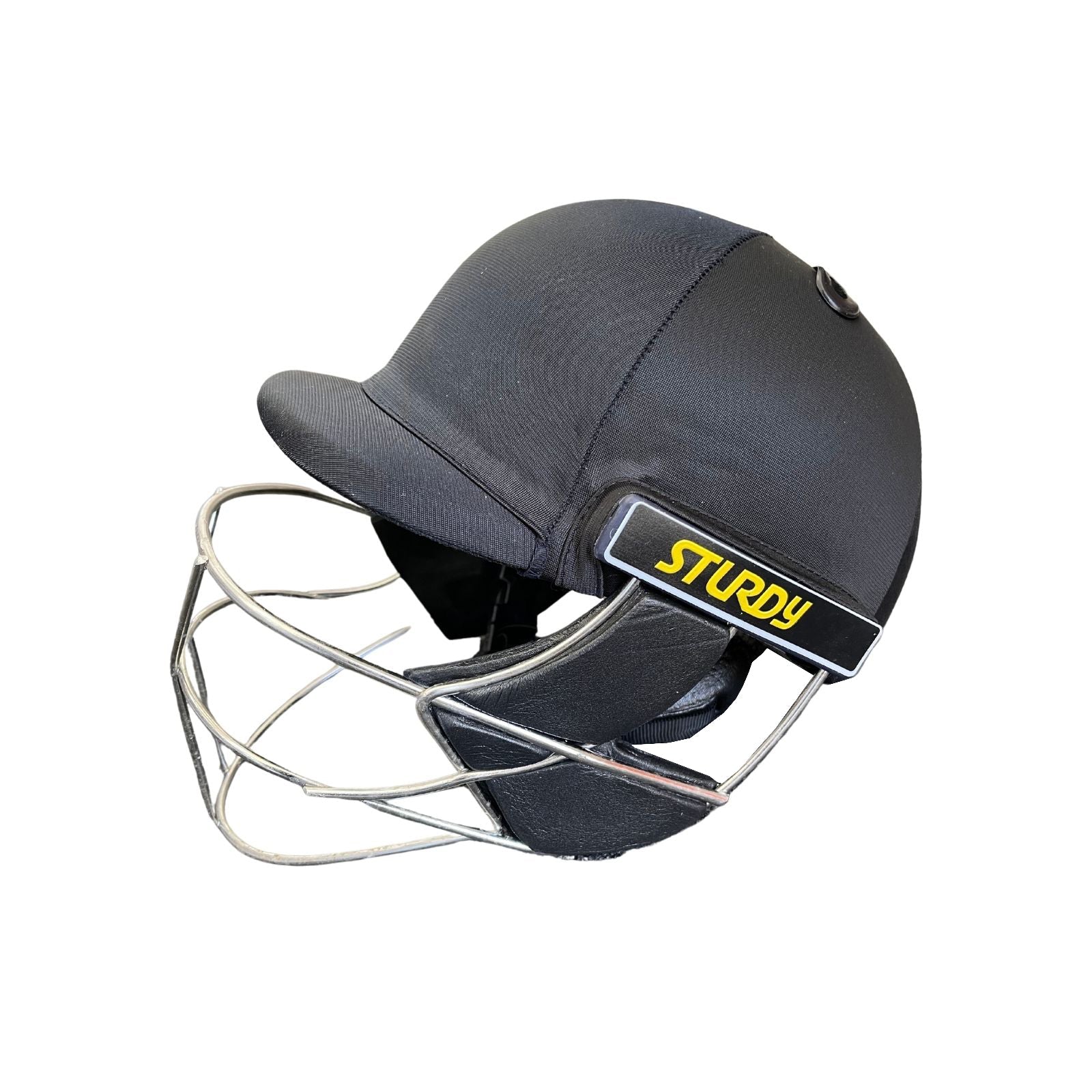 Sturdy Cheetah Black Steel Cricket Helmet - Youth - Image 2