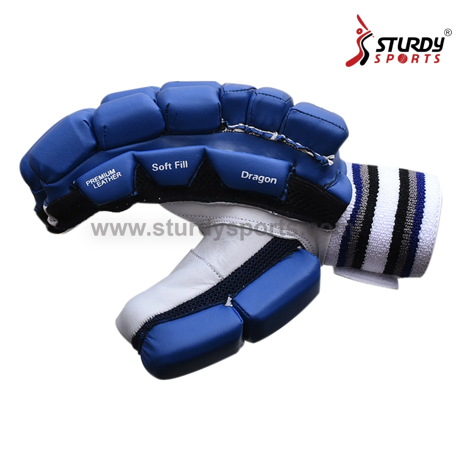 Sturdy Dragon Royal Blue Cricket Batting Gloves - Adult - Image 3