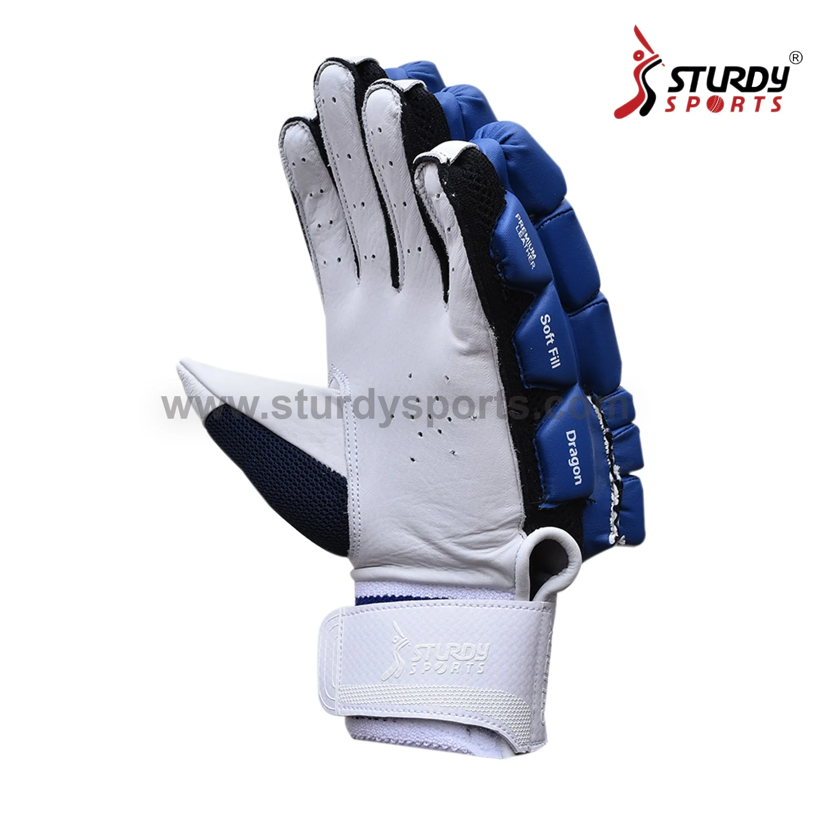 Sturdy Dragon Royal Blue Cricket Batting Gloves - Adult - Image 4
